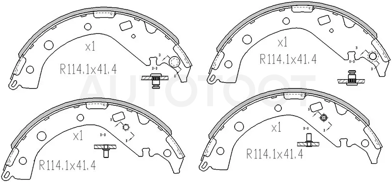 Колодки тормозные барабанные Toyota Camry (XV30) 01-06 / Hiace 07-20