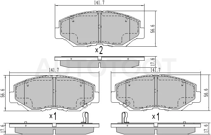 Колодки тормозные (Спереди) Honda Accord 02-08 / Civic 11-19