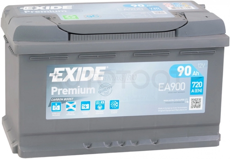 Аккумулятор EXIDE 90Ah 720A обратная полярность(-+)