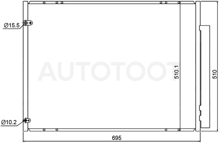 Радиатор кондиционера Lexus RX 03-09 / Toyota Harrier (XU30) 03-13 - Артикул STLX46394A0 - Производитель Sat - Фото, Отзывы, Цены
