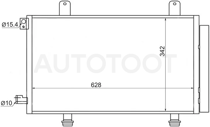 Радиатор кондиционера Suzuki SX4 06-16 / Fiat Sedici 06-11 - Артикул STSZ533940 - Производитель Sat - Фото, Отзывы, Цены