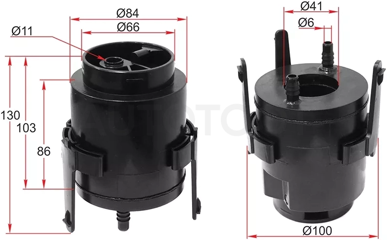 Фильтр топливный TOYOTA AVENSIS 03-08/COROLLA 01-07 1/2AZFSE/1/4ZZFE