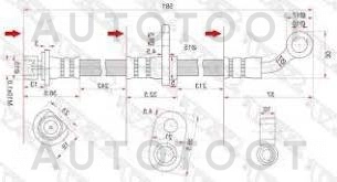 Шланг тормозной передний левый -  для HONDA CIVIC