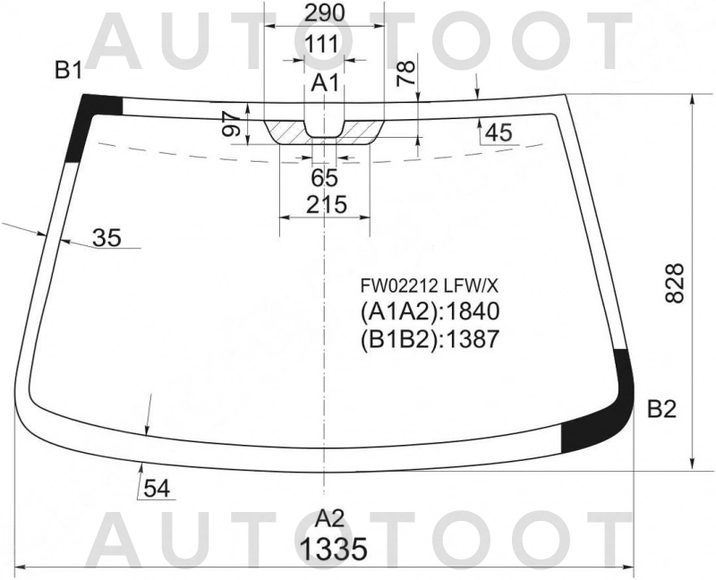Стекло лобовое в клей -  для KIA RIO