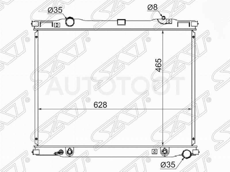 Радиатор охлаждения 2.5 TD 02-06 -SGKI0005 Sat для KIA SORENTO