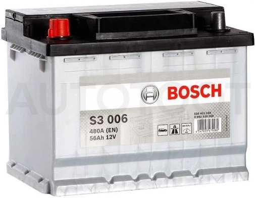 Аккумулятор BOSCH 56Ah 480A прямая полярность(+-)