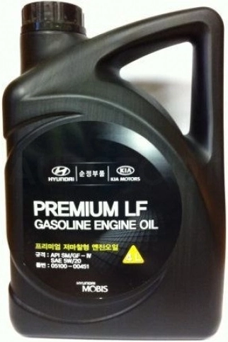5W-20 SM/GF-4 HYUNDAI/KIA Premium LF 4л Масло моторное полусинтетика