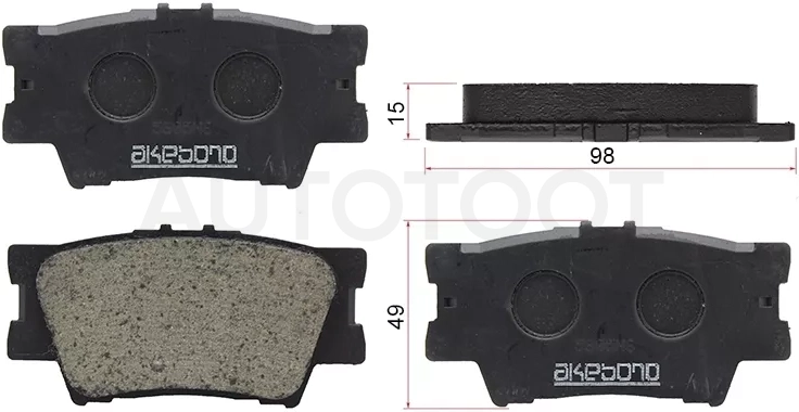 Колодки тормозные (Сзади) Toyota Camry (XV40,XV50) 01-21 / Harrier (XU60) 13-20 / RAV4 (XA30,XA40) 05-19 / Lexus ES 06-12 / GS 05-12 / HS 09-18 / Toyota Camry UAE/USA 06-17