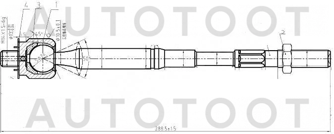 Тяга рулевая -ST4550309400 Sat для TOYOTA ALLION, TOYOTA COROLLA AXIO, TOYOTA COROLLA FIELDER, TOYOTA MATRIX, TOYOTA PREMIO, TOYOTA NOAH