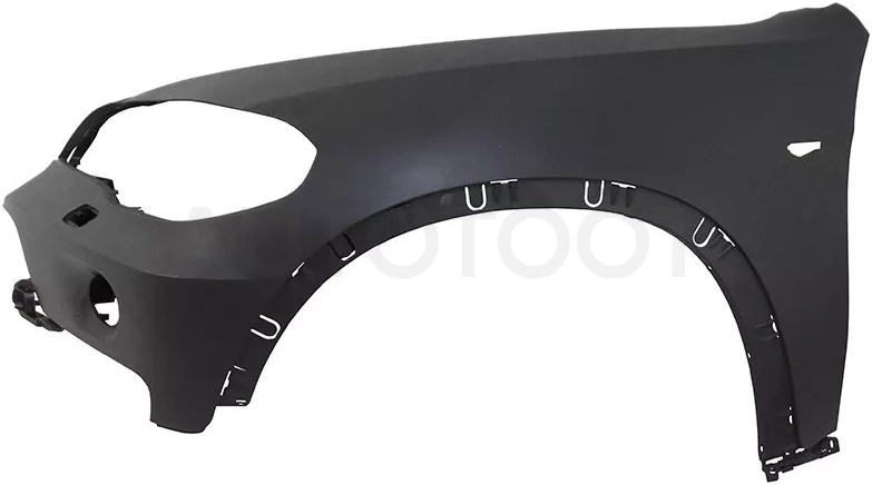 Крыло переднее BMW X5 06-10 (Слева/ Под поворот(ы)/ Под молдинг(и)/ Под омыватели фар/ пластик)