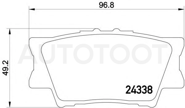 Колодки тормозные задние дисковые -ST0446633180 Sat для TOYOTA CAMRY, TOYOTA RAV4