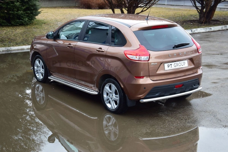 LADA XRay 2016- Защита заднего бампера одинарная Ø51мм (НПС) - Артикул LXR220101 - Производитель PT Group - Фото, Отзывы, Цены