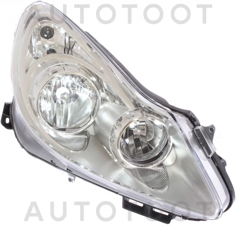 Фара правая (под корректор, внутри хром) -4421152RLDEM1 Depo для OPEL CORSA