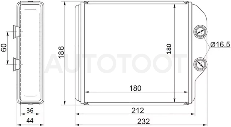 Радиатор отопителя салона Toyota Avensis (T220) 97-03 / Caldina 92-02 - Артикул STTY453950 - Производитель Sat - Фото, Отзывы, Цены