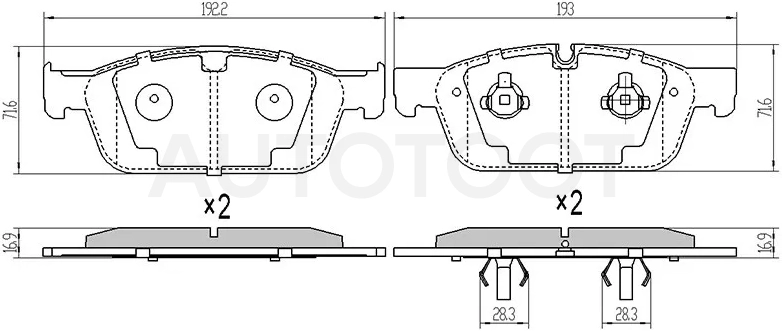 Колодки тормозные (Спереди) Mercedes-Benz M-Class 11-15 / GL-Class 12-15