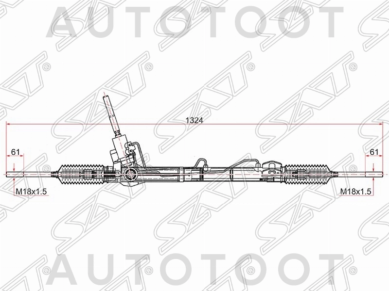 Рейка рулевая -ST1749757 Sat для FORD MONDEO, FORD GALAXY, FORD S-MAX, VOLVO XC60