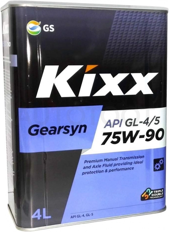 Масло трансмиссионное полусинтетика 75W-90 KIXX GEARTEC GL-5 4л