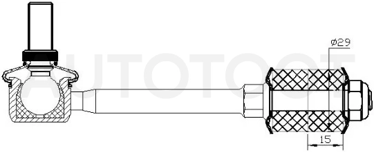 Тяга стабилизатора переднего TOYOTA HIACE/REGIUSACE/NISSAN PATROL/SAFARI 97- LH=RH