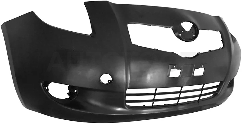 Бампер передний Toyota Vitz 05-07 / Yaris 05-08 (Под ПТФ/ С отверстием под крюк)