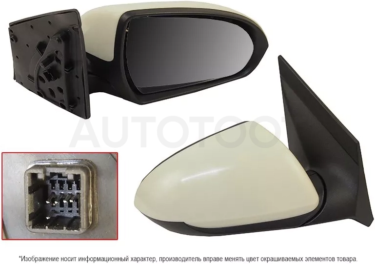 Зеркало Hyundai Solaris 17-22 / Solaris HS 24- (Справа/ Обогрев/ Регулировка/ 5 контактов)