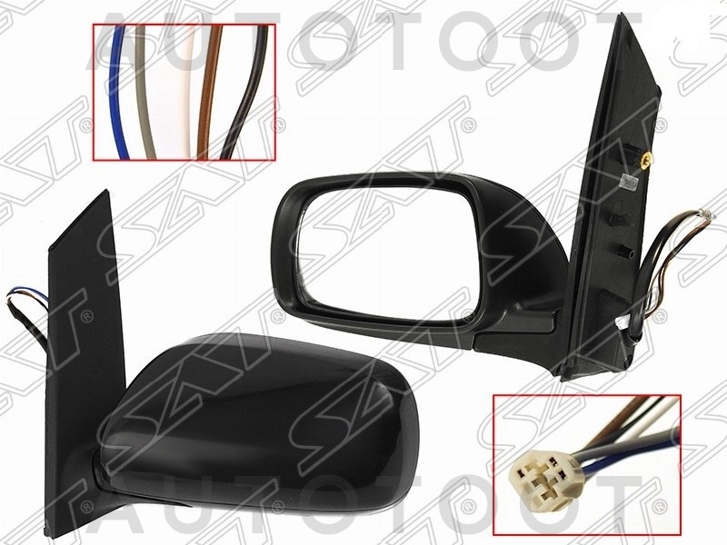 Зеркало левое (складное, 5 контактов) -  для TOYOTA WISH