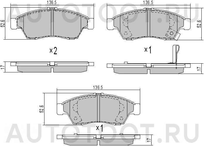 Колодки тормозные (Спереди) Suzuki Aerio 01-07 / Liana 01-07 - Артикул ST5581054G61 - Производитель Sat - Фото, Отзывы, Цены