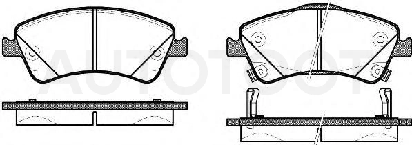 Колодки тормозные передние -ST0446502280 Sat для TOYOTA AVENSIS, TOYOTA VERSO