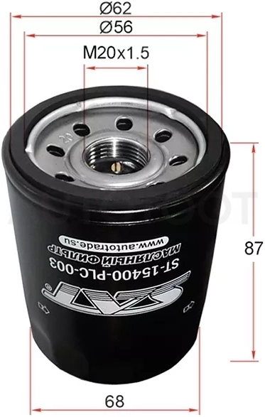 Фильтр масляный HONDA B16A, D13B, D15B, D17A, K20A