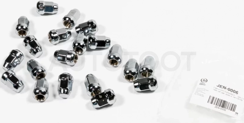 Гайка 12x1.5 (Honda) конус с "юбкой",средняя, ключ D=19 - Артикул JEN0006 - Производитель Just Drive - Фото, Отзывы, Цены