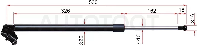 Амортизатор крышки багажника Mazda CX-7 06-12 (Слева) - Артикул STEG2163620C - Производитель Sat - Фото, Отзывы, Цены