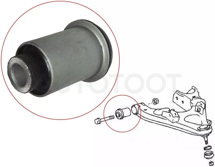 Сайлентблок рычага Toyota Land Cruiser (J100) 98-07 / Lexus LX 98-07 - Артикул ST4865460020 - Производитель Sat - Фото, Отзывы, Цены