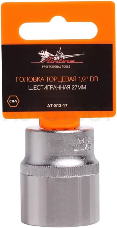 Головка торцевая 1/2" шестигранная 27мм, пласт.подвес - Артикул ATS1217 - Производитель Airline - Фото, Отзывы, Цены