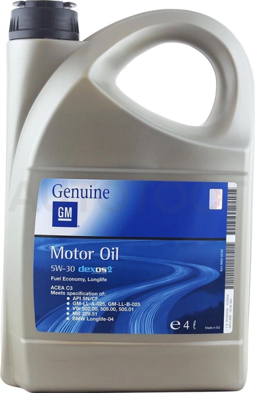 Масло моторное синтетическое GM Dexos2 5W-30 4л - Артикул 1942002 - Производитель General Motors - Фото, Отзывы, Цены