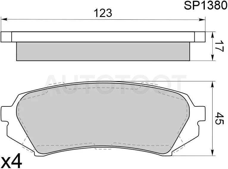 Колодки тормозные (Сзади) Toyota Land Cruiser (J100) 98-07 / Lexus LX 98-07