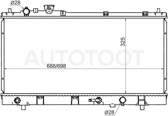 Радиатор Mazda 323 98-03 / Familia 98-08 / Familia S-Wagon 98-04 / Protеgе 98-04
