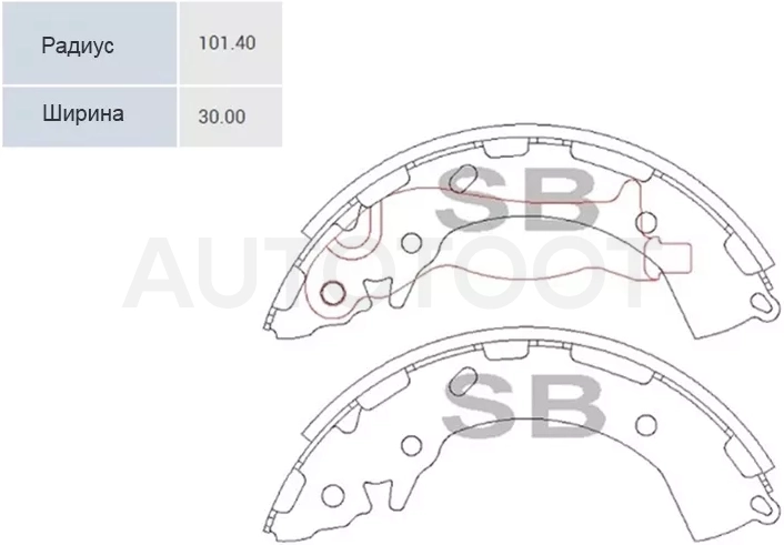 Колодки тормозные барабанные Hyundai Elantra 10-19 / Solaris 10-20 - Артикул SA193 - Производитель Sangsin - Фото, Отзывы, Цены