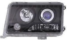 Фара левая (тюнинг, линзованая, внутри черная) -  для MERCEDES E-CLASS