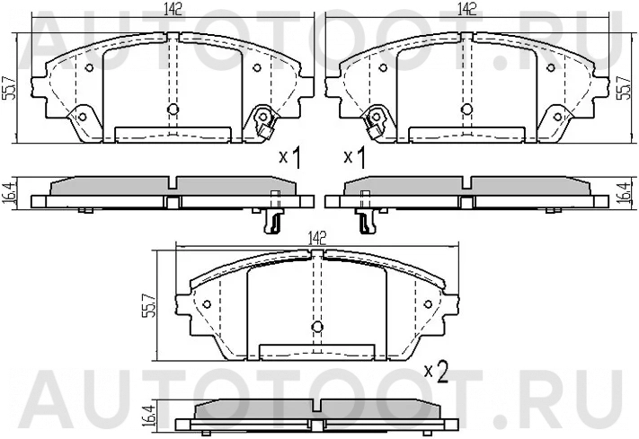 Колодки тормозные (Спереди) Mazda 3 13-19 / Axela 13-19 - Артикул STBHY13328ZA - Производитель Sat - Фото, Отзывы, Цены
