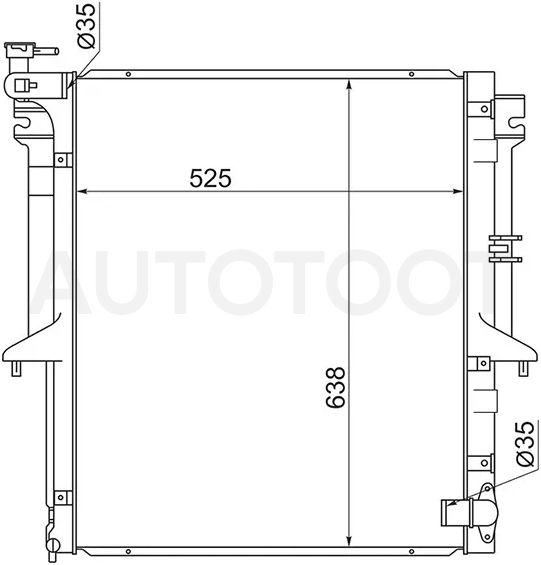 Радиатор Mitsubishi L200 07-16 / Pajero Sport 08-17 - Артикул MC000L200MT - Производитель Sat - Фото, Отзывы, Цены