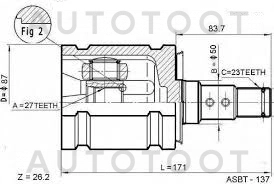 ШРУС внутренний левый -TO640 Sat для TOYOTA RAV4, TOYOTA KLUGER, TOYOTA ALPHARD, TOYOTA HARRIER, LEXUS RX300