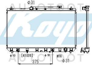 Радиатор охлаждения AT 2.2L -  для TOYOTA CAMRY