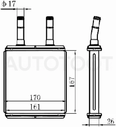 Радиатор отопителя салона Hyundai Accent 94-12 / Getz 02-11