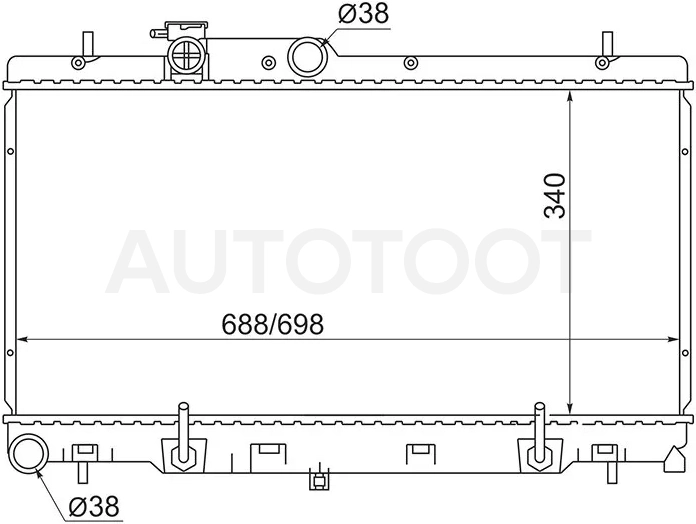 Радиатор Subaru Impreza 00-07 / Legacy 98-03 / Outback 98-03 / Legacy B4 98-03