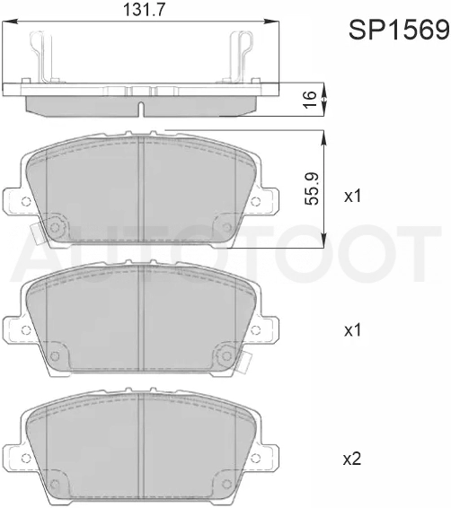 Колодки тормозные (Спереди) Honda Accord 97-03 / Civic 00-15