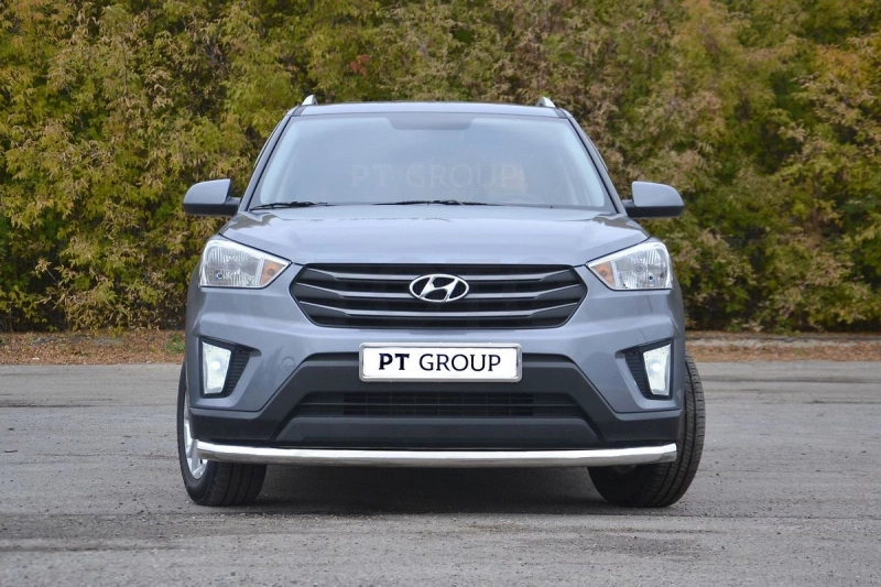 HYUNDAI Creta 2016-  Защита переднего бампера одинарная Ø63мм (НПС) - Артикул 11030102 - Производитель PT Group - Фото, Отзывы, Цены