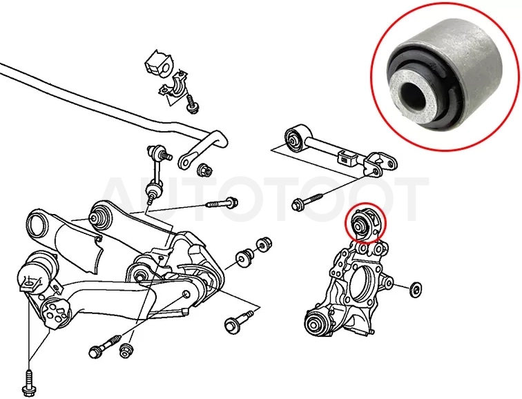 Сайлентблок Haval F7 18-22 / Honda Accord 02-08 / CR-V 06-12 / Great Wall Hover H6 12-16 / Haval H6 13-20