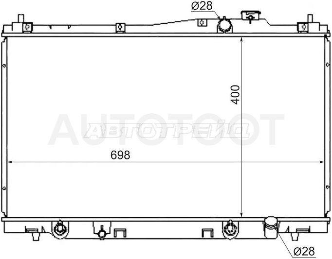 Радиатор Honda Stream 00-06 - Артикул SGHD00015 - Производитель Sat - Фото, Отзывы, Цены