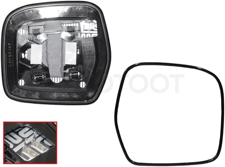 Полотно зеркала Toyota Land Cruiser (J100) 98-07 (Справа/ Обогрев) - Артикул ST1210122 - Производитель Sat - Фото, Отзывы, Цены