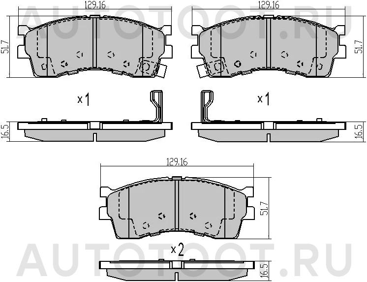 Колодки тормозные (Спереди) Kia Rio 00-02 / Spectra 00-11 - Артикул ST0K2N13328Z - Производитель Sat - Фото, Отзывы, Цены