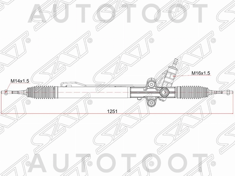 Рейка рулевая -ST577004H100 Sat для HYUNDAI STAREX, HYUNDAI H1